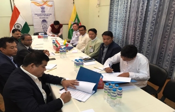 Signing of MoU Ceremony for Coordinated Bus Service between Mandalay and Imphal By M/s Shwe Mandalar, Yangon and M/s Seven Sisters Holidays, Imphal in the Consulate. The commencement date will be within 90 days. Another landmark in our Bilateral Relations. Will enhance people to people contacts.